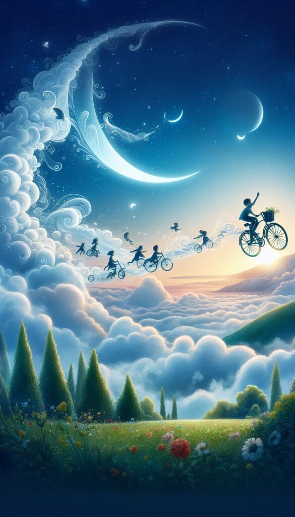 The Flying Bicycle children book cover