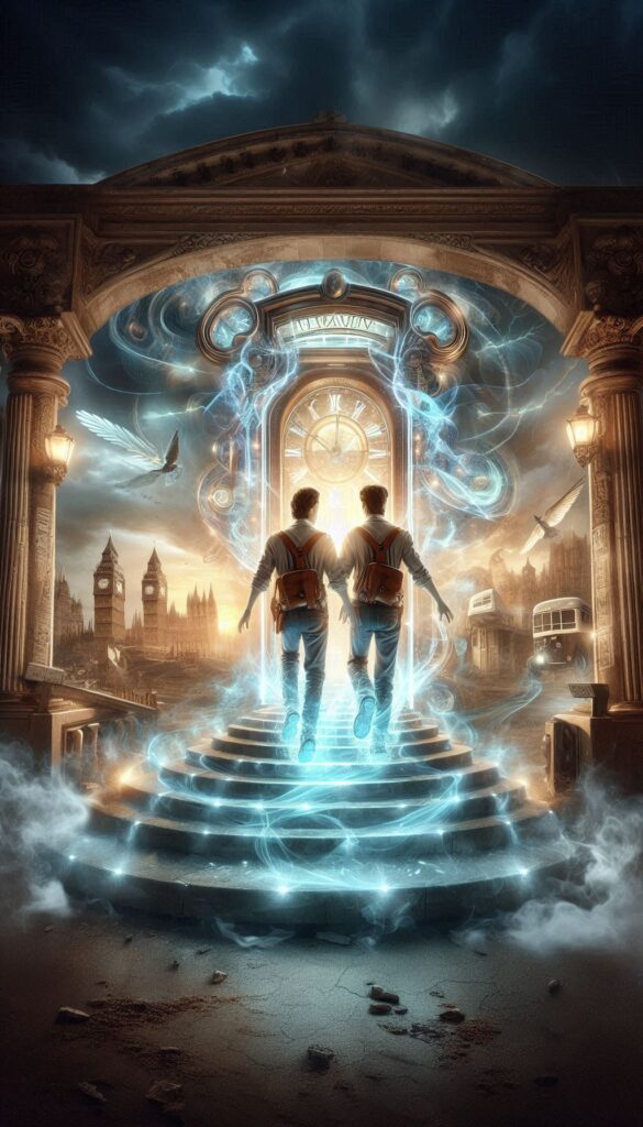 The Time Traveling Twins children book cover