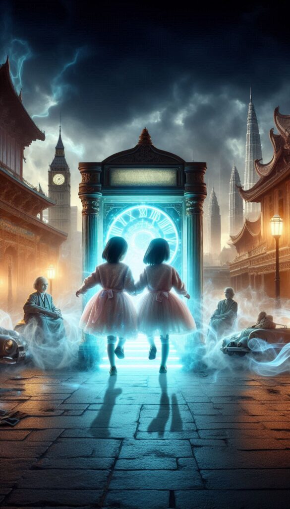 The Time Traveling Twins children book cover