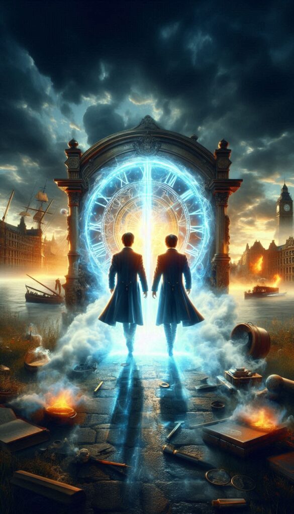 The Time Traveling Twins children book cover