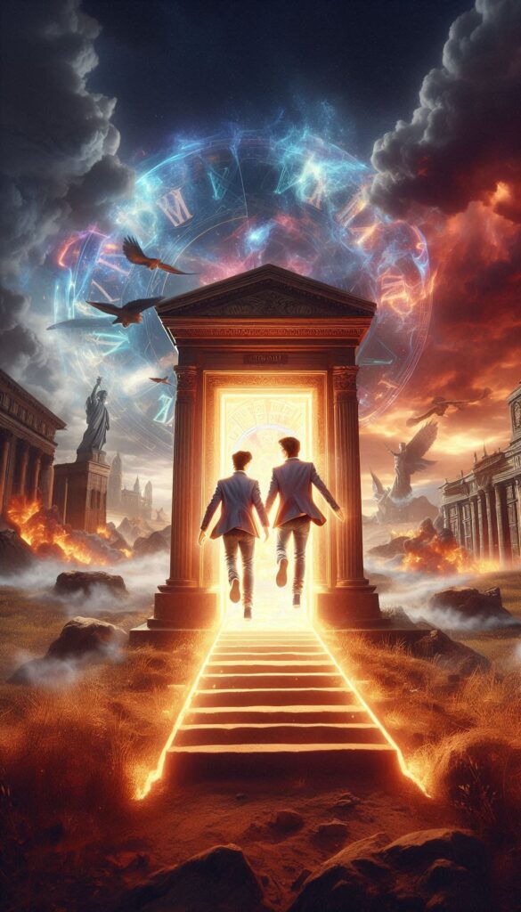 The Time Traveling Twins children book cover