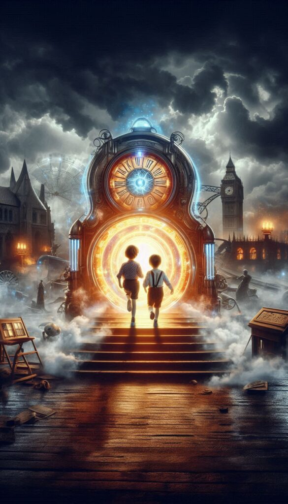 The Time Traveling Twins children book cover