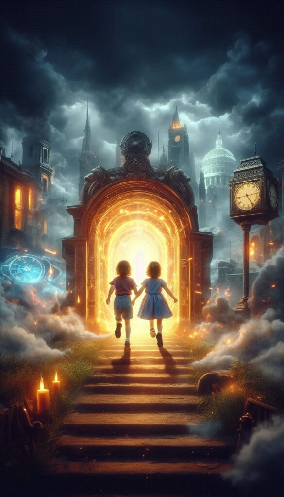 The Time Traveling Twins children book cover