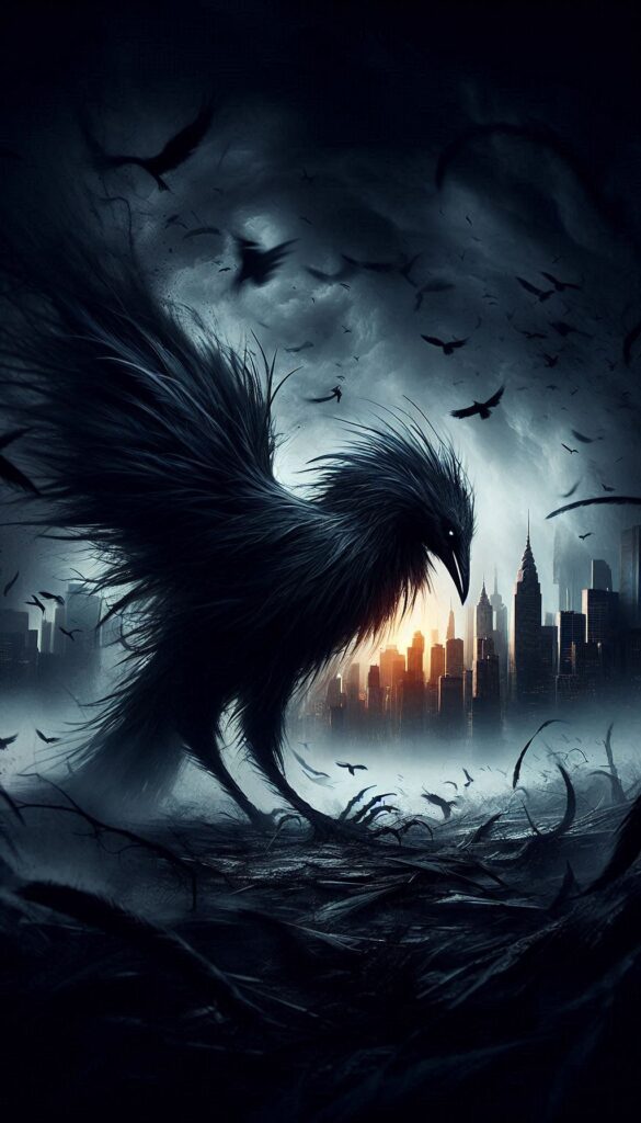 creature with a city skyline Covers