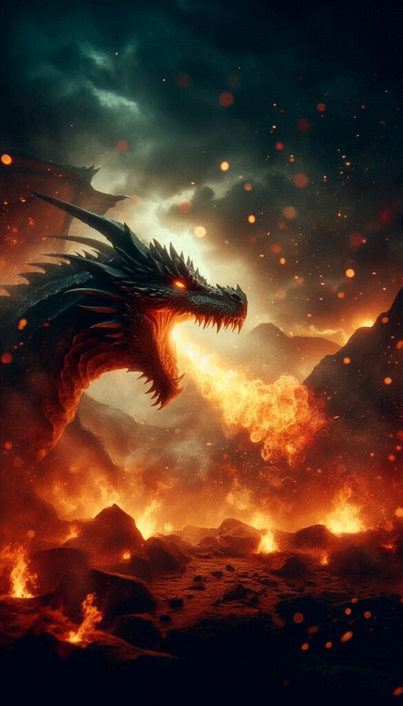 fierce dragon breathing fire book cover 101