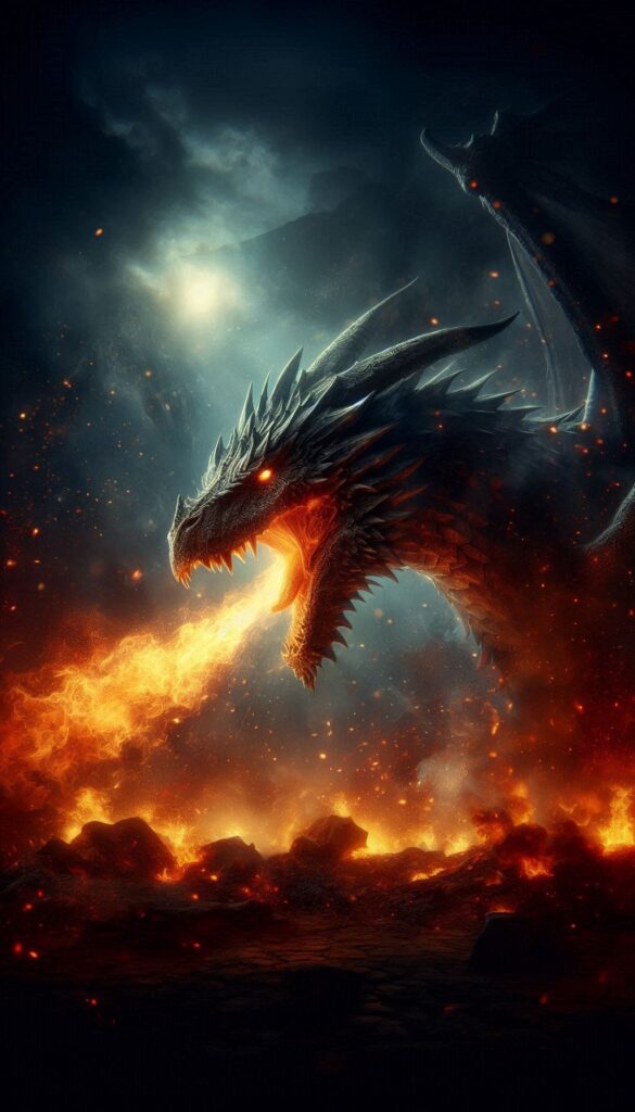 fierce dragon breathing fire book cover 101