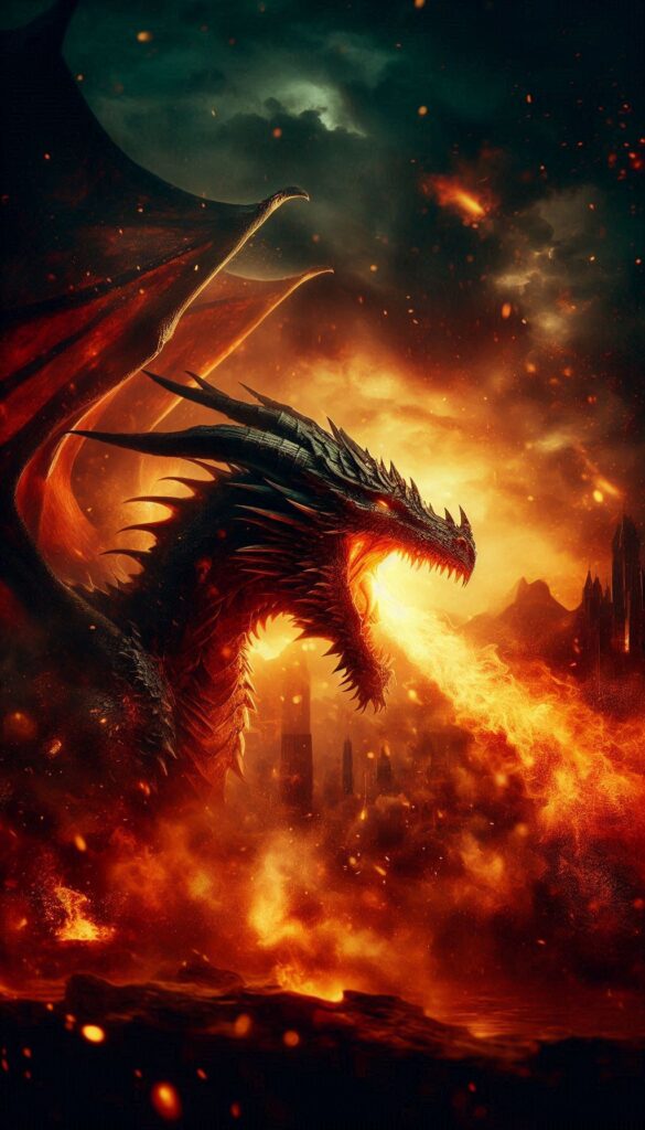 fierce dragon breathing fire book cover 101