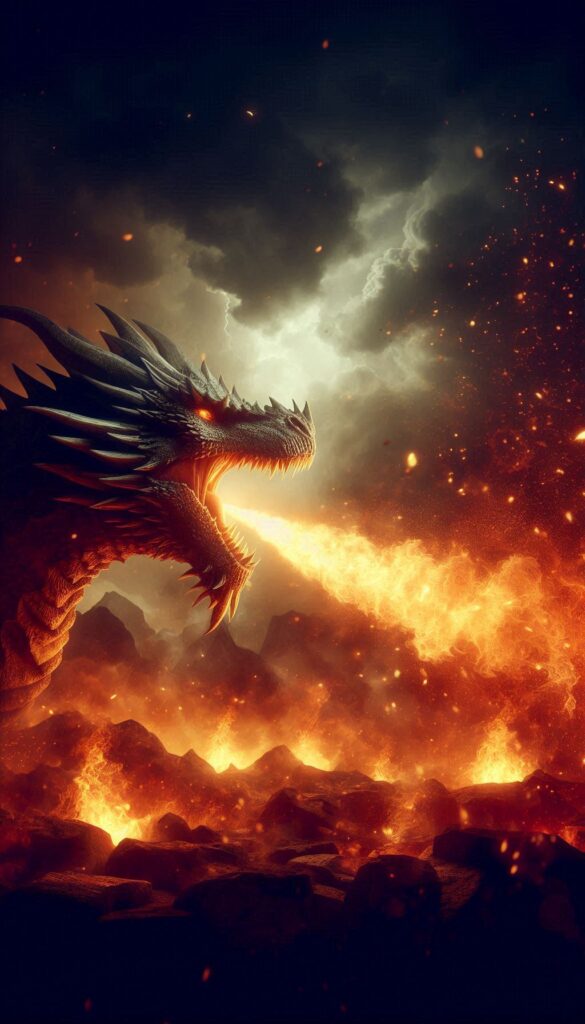 fierce dragon breathing fire book cover 101