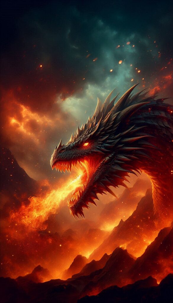 fierce dragon breathing fire book cover 101