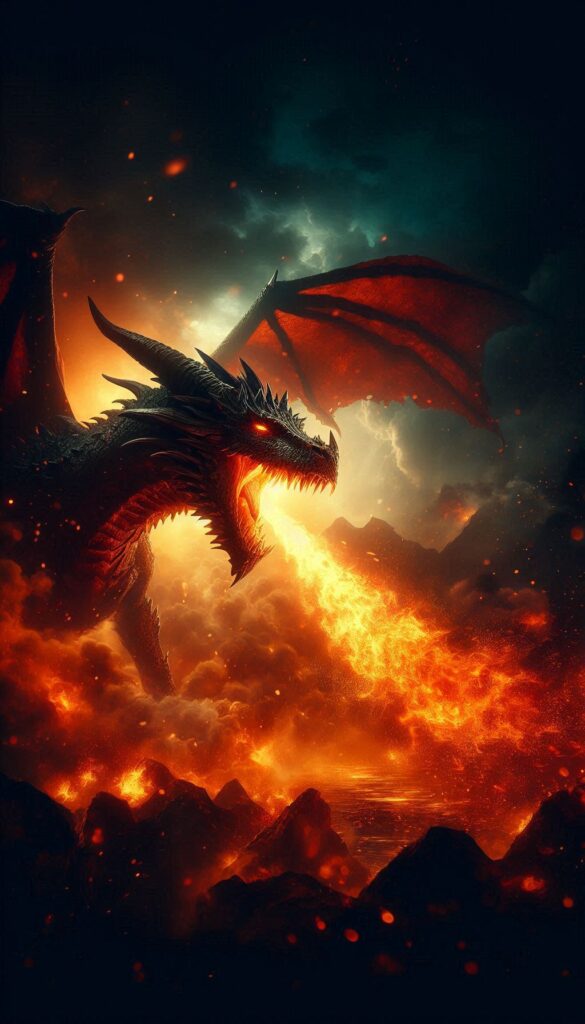 fierce dragon breathing fire book cover 101