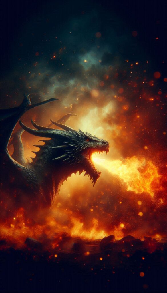 fierce dragon breathing fire book cover 101