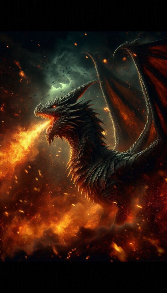 fierce dragon breathing fire book cover 101