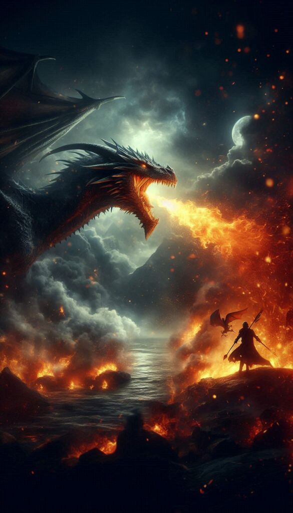 fierce dragon breathing fire book cover 101