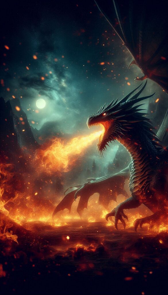 fierce dragon breathing fire book cover 101