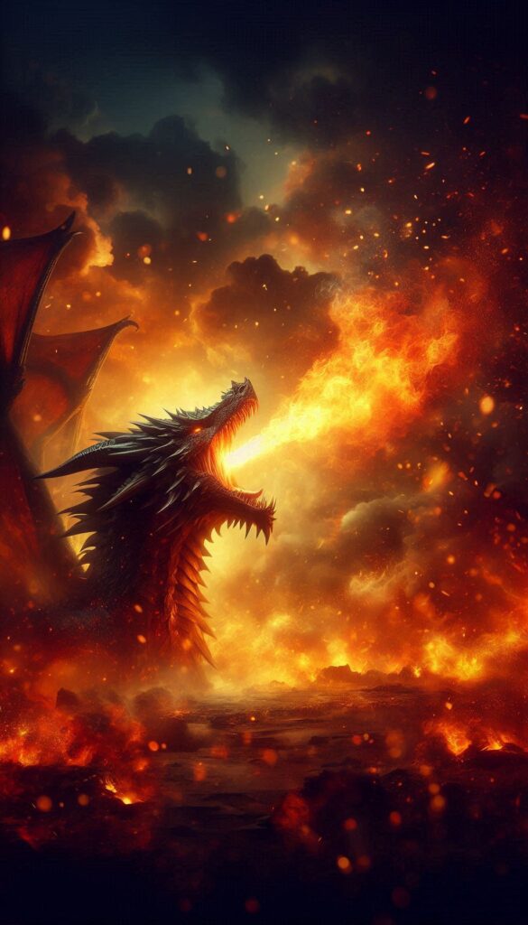 fierce dragon breathing fire book cover 101