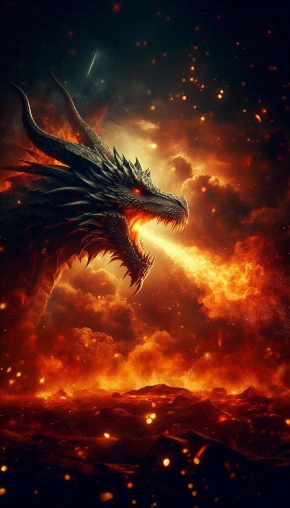 fierce dragon breathing fire book cover 101