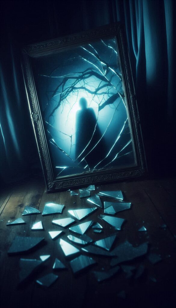 Shattered Reflection Cover ghostly figure Book Covers