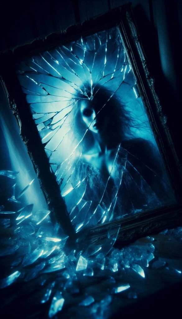 Shattered Reflection Cover ghostly figure Book Covers