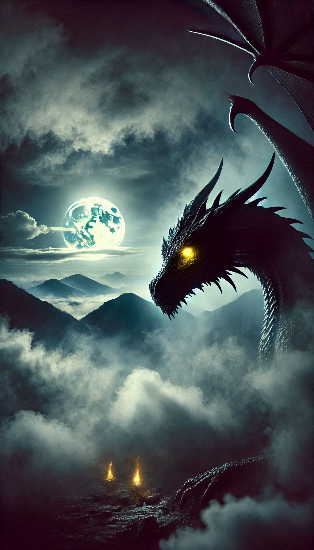 Shadow of the Dragon: Moonlit Terror, magic book cover